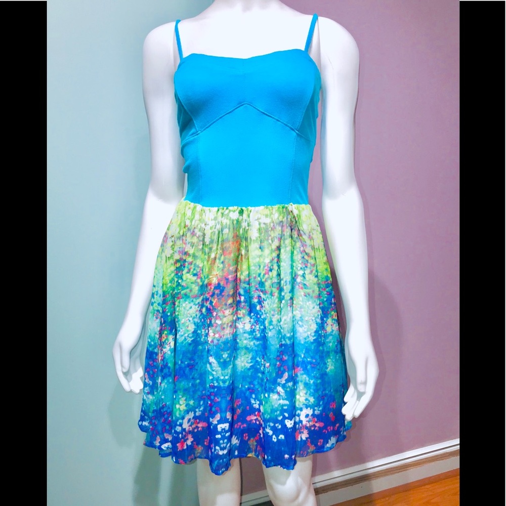 AERO • Mixed Media Watercolor Sundress / (S) NWT!